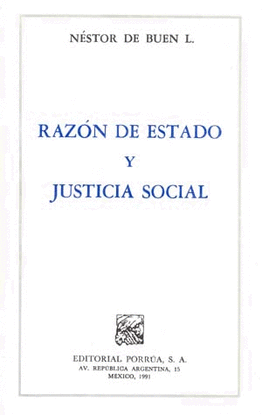 RAZON DE ESTADO Y JUSTICIA SOCIAL