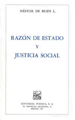 RAZON DE ESTADO Y JUSTICIA SOCIAL