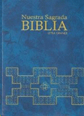 NUESTRA SAGRADA BIBLIA: LETRA GRANDE. [MISION CONTINENTAL AZUL]