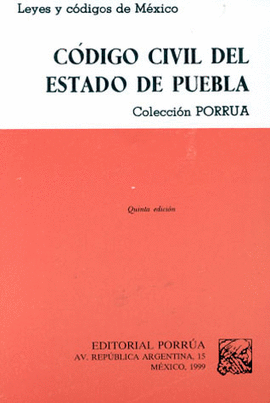 CODIGO CIVIL DEL ESTADO DE PUEBLA