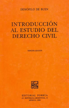 INTRODUCCION ESTUDIO DEL DERECHO CIVIL