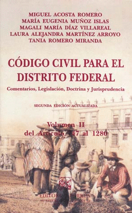 CODIGO CIVIL PARA EL D.F. VOL. II