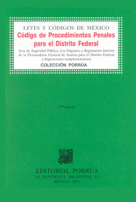 CODIGO DE PROCEDIMIENTOS PENALES P/ D.F.