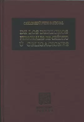 DE LOS DERECHOS PERSONALES DE CREDITO U OBLIGACIONES
