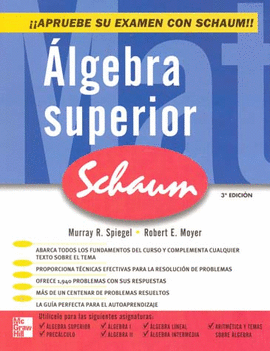 ALGEBRA SUPERIOR SERIE SCHAUMS