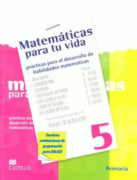 MATEMATICAS PARA TU VIDA 5 WB 1E