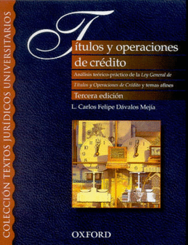 TITULOS Y OPERACIONES DE CREDITO