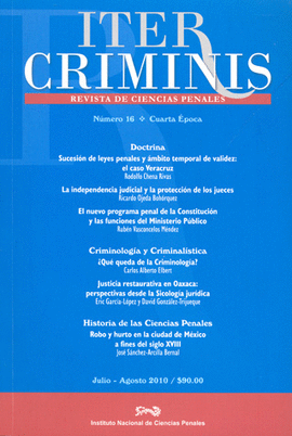 ITER CRIMINIS 16 REVISTA DE CIENCIAS PENALES CUARTA EPOCA