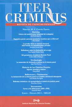 ITER CRIMINIS 19 REVISTA DE CIENCIAS PENALES CUARTA EPOCA