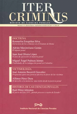 ITER CRIMINIS 2 REVISTA DE CIENCIAS PENALES QUINTA EPOCA