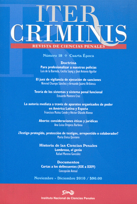 ITER CRIMINIS 18 REVISTA DE CIENCIAS PENALES CUARTA EPOCA