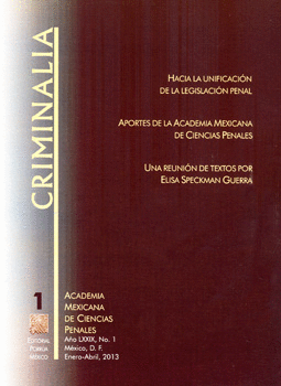 CRIMINALIA AÑO 79 NÚM 01 ENE- ABR 2013