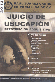 JUICIO DE USUCAPIÓN 2013