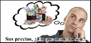 ¿En que moneda están los precios de los productos?